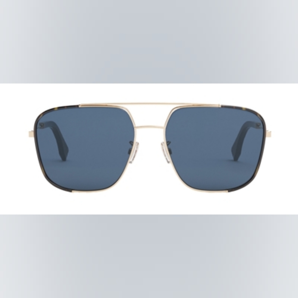 Fendi Black Sunglasses with Gold Accents